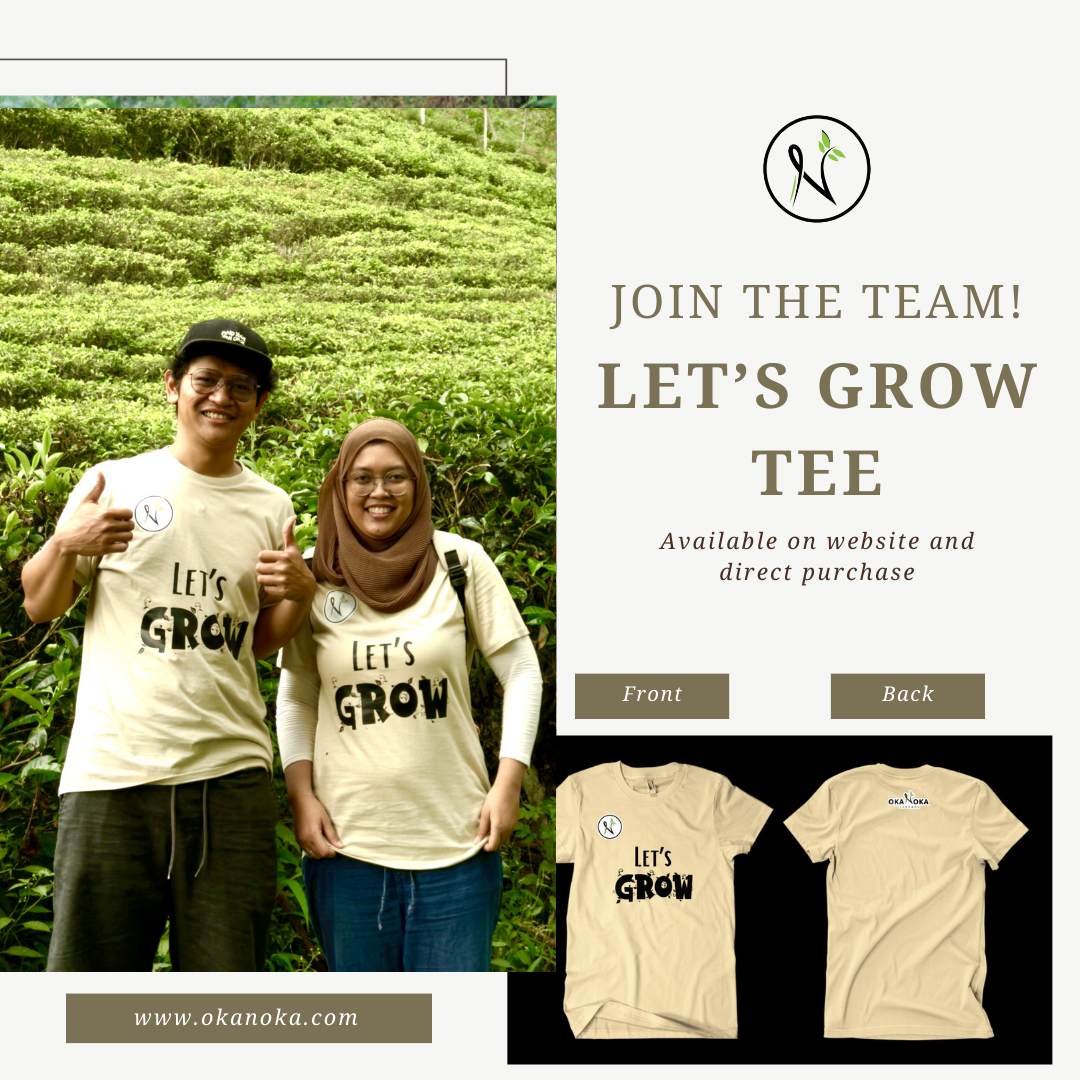 LET'S GROW T-shirt used as the Home Decoration collection cover at Okanoka.