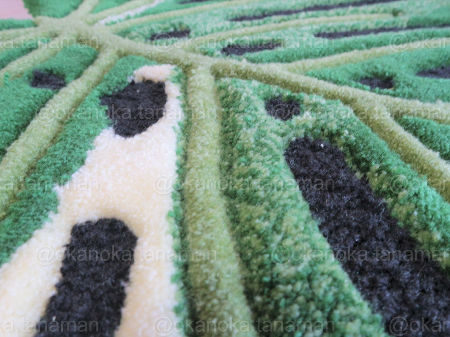 龟背竹杂色地毯垫植物配件家居装饰 60x60 厘米